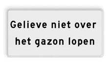 Aluminium informatiebord met een dubbel omgezette rand