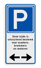 Aluminium informatiebord met een dubbel omgezette rand