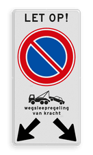 Aluminium informatiebord met een dubbel omgezette rand