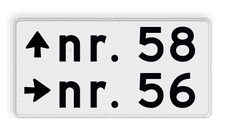 Aluminium informatiebord met een dubbel omgezette rand