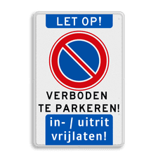 Aluminium informatiebord met dubbel omgezette rand