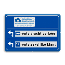 Aluminium informatiebord met een dubbel omgezette rand