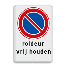 Aluminium informatiebord met dubbel omgezette rand