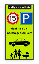 Aluminium informatiebord met een dubbel omgezette rand
