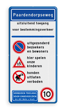 Aluminium informatiebord met een dubbel omgezette rand
