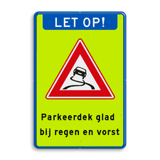 Aluminium informatiebord met dubbel omgezette rand