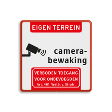 Aluminium informatiebord met een dubbel omgezette rand