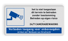 Veiligheidsbord met dubbel omgezette rand