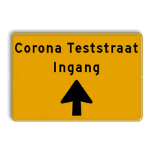 Aluminium informatiebord met een dubbel omgezette rand