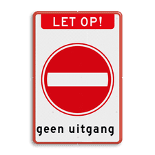 Aluminium informatiebord met dubbel omgezette rand