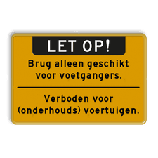 Aluminium informatiebord met een dubbel omgezette rand