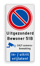 Aluminium informatiebord met een dubbel omgezette rand