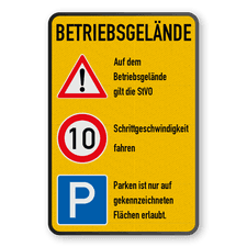Verkehrsschild aus DibondTraffic mit Alform Rahmen