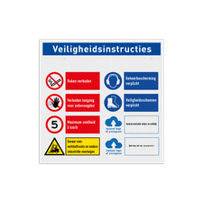 Veiligheidsbord vlak Alupanel (2mm)
