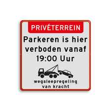 Aluminium informatiebord met een dubbel omgezette rand
