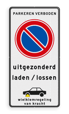 Aluminium informatiebord met een dubbel omgezette rand