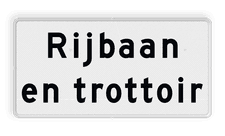 Aluminium informatiebord met een dubbel omgezette rand