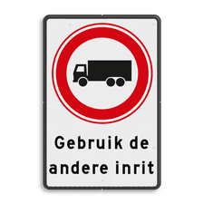 Aluminium informatiebord met dubbel omgezette rand