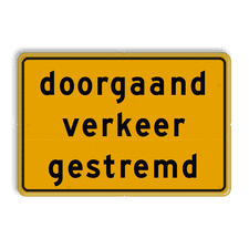 Aluminium omleidingsbord met een dubbel omgezette rand