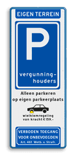Aluminium informatiebord met een dubbel omgezette rand