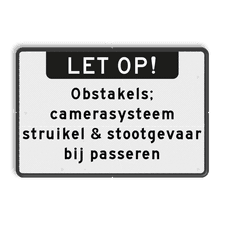 Aluminium informatiebord met een dubbel omgezette rand