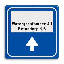 Aluminium informatiebord met een dubbel omgezette rand