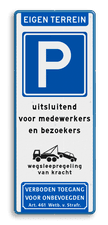 Aluminium informatiebord met een dubbel omgezette rand