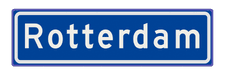Aluminium informatiebord met een dubbel omgezette rand