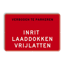 Aluminium informatiebord met een dubbel omgezette rand