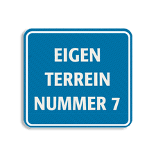 Huisnummerbord Alupanel 119x109mm