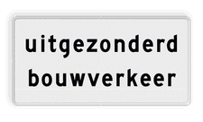 Aluminium informatiebord met een dubbel omgezette rand