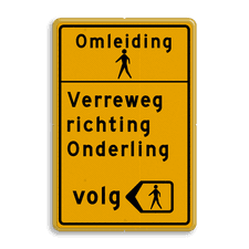 Aluminium verkeersbord met een dubbel omgezette rand