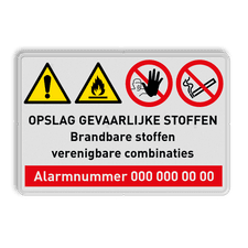 Veiligheidsbord met dubbel omgezette rand