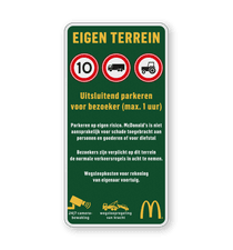 Aluminium bord met een dubbel omgezette rand