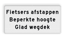 Aluminium informatiebord met een dubbel omgezette rand