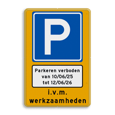 Aluminium informatiebord met dubbel omgezette rand