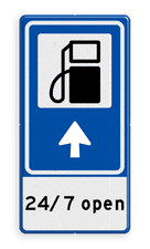 Aluminium informatiebord met een dubbel omgezette rand