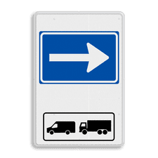 Aluminium informatiebord met dubbel omgezette rand