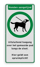 Aluminium informatiebord met een dubbel omgezette rand
