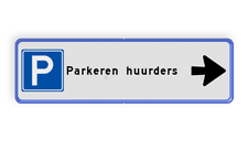 Aluminium informatiebord met een dubbel omgezette rand