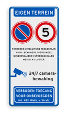 Aluminium informatiebord met een dubbel omgezette rand