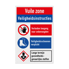 Veiligheidsbord vlak Alupanel (2mm)