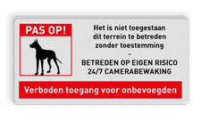 Veiligheidsbord met dubbel omgezette rand