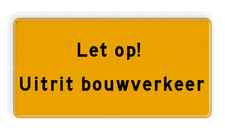 Aluminium verkeersbord met een dubbel omgezette rand