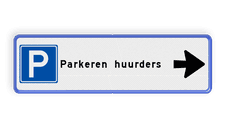 Aluminium informatiebord met een dubbel omgezette rand