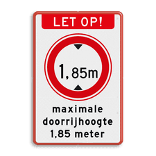 Aluminium informatiebord met dubbel omgezette rand