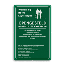 Openstellingsbord met een dubbel omgezette rand