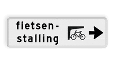 Aluminium informatiebord met een dubbel omgezette rand