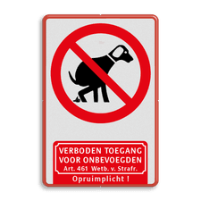 Aluminium informatiebord met een dubbel omgezette rand