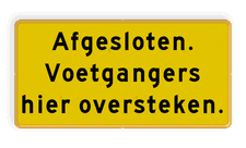 Aluminium verkeersbord met een dubbel omgezette rand